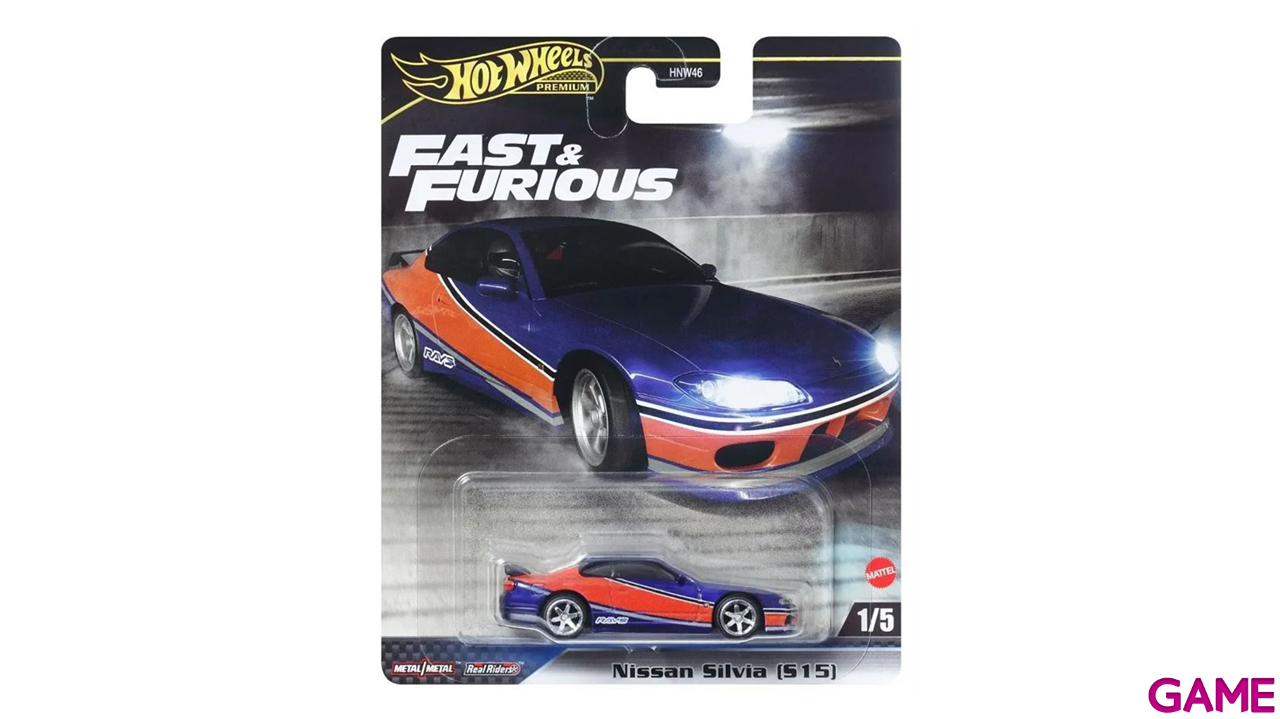 Coche Hot Wheels Fast Furious Nissan Silvia S15 Scale 1/64 de 8 cm-3