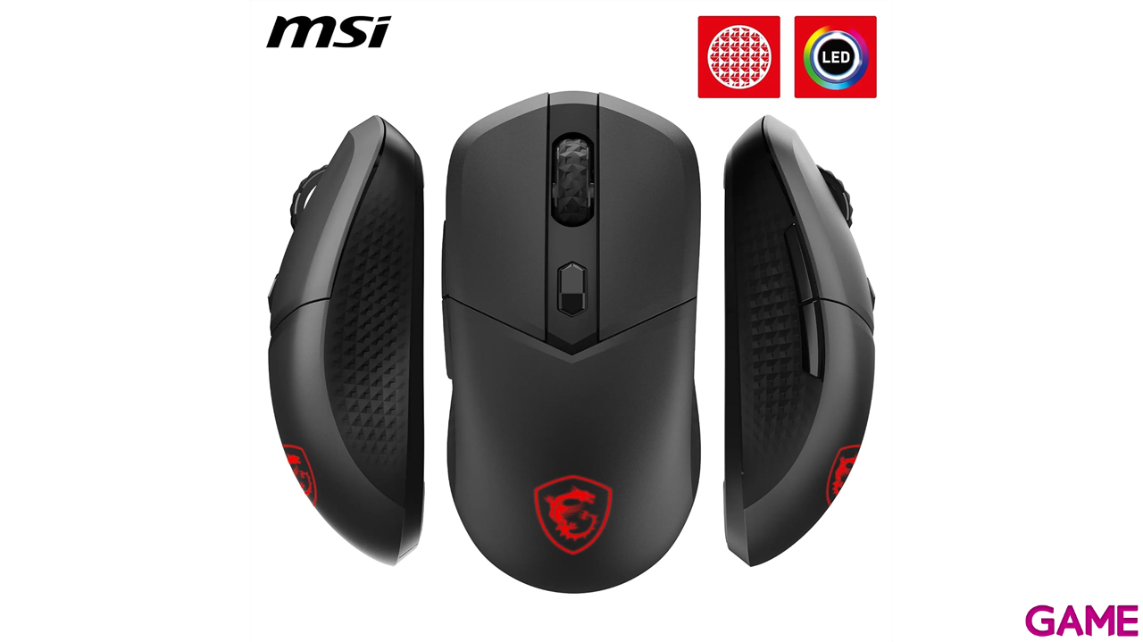 MSI Versa 300 Wireless Bluetooth optico 8000 DPI Negro - Raton Gaming-3
