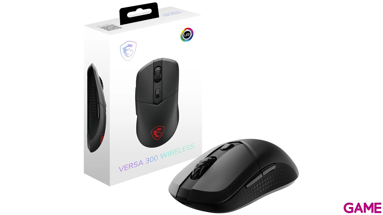 MSI Versa 300 Wireless Bluetooth optico 8000 DPI Negro - Raton Gaming-8