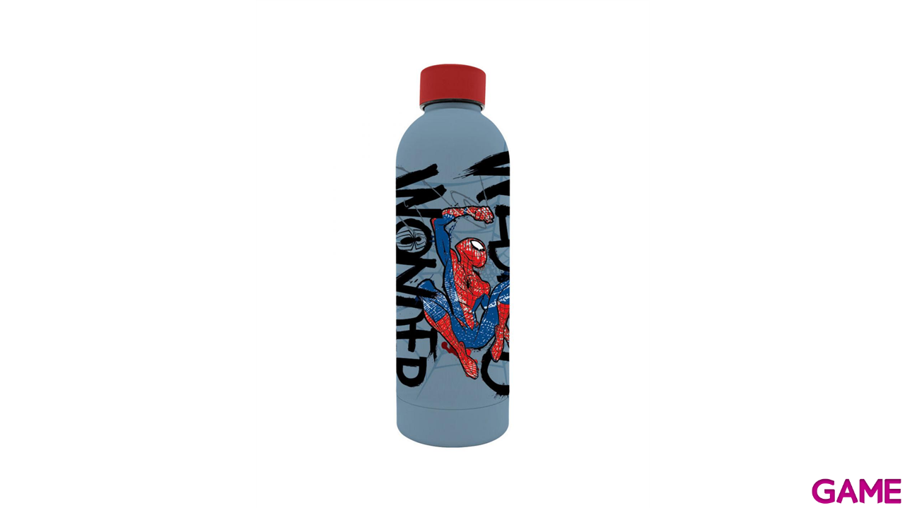 Botella soft touch de acero inoxidable Marvel Spiderman de 500 ml-1