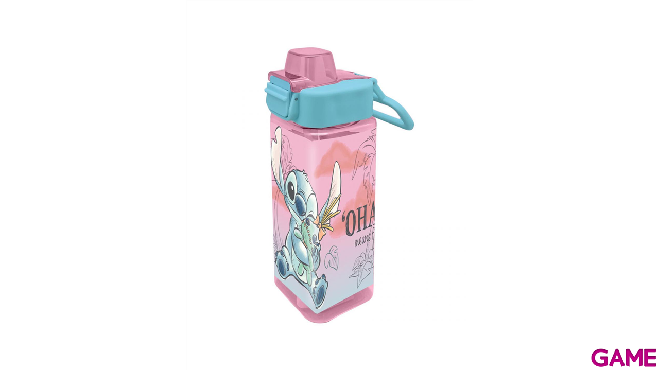 Botella de plastico cuadrada Disney Stitch de 500 ml-0