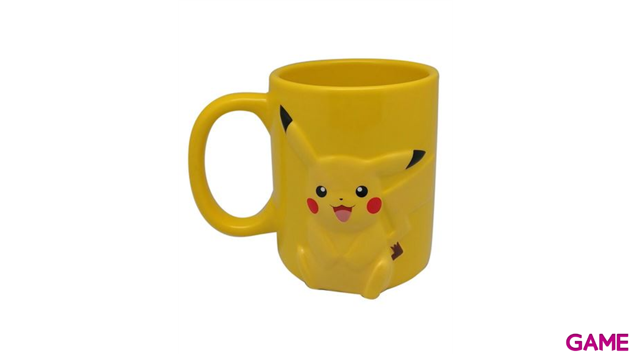Taza 3D Pokemon Pikachu en relieve de 325 ml-0