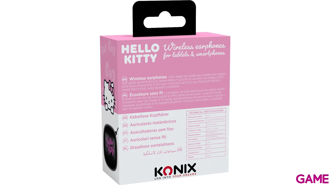 Earbuds inalambricos Bluetooth Mini Hello Kitty-0