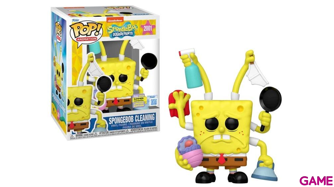 Figura POP Bob Esponja Limpiando-0