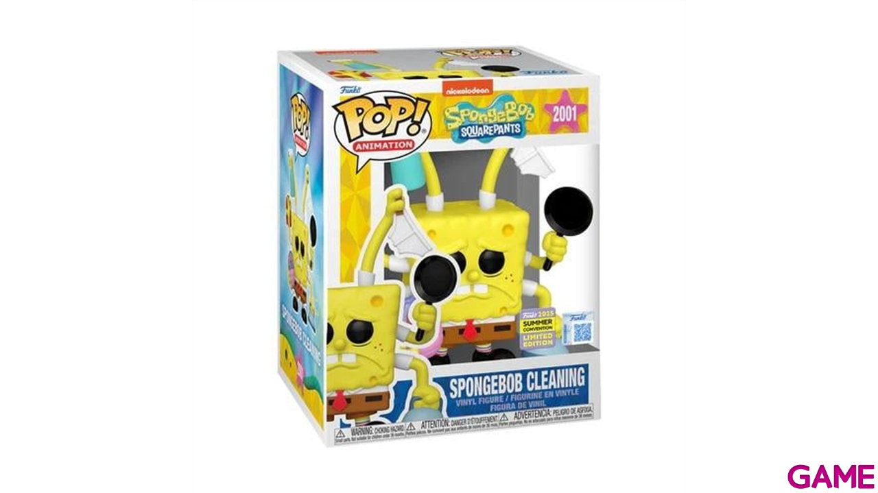 Figura POP Bob Esponja Limpiando-1