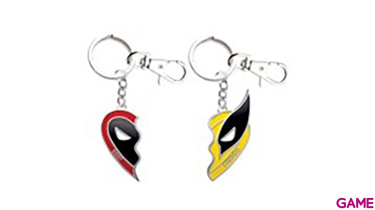 Set de 2 llaveros metalicos Marvel Deadpool y Lobezno-0
