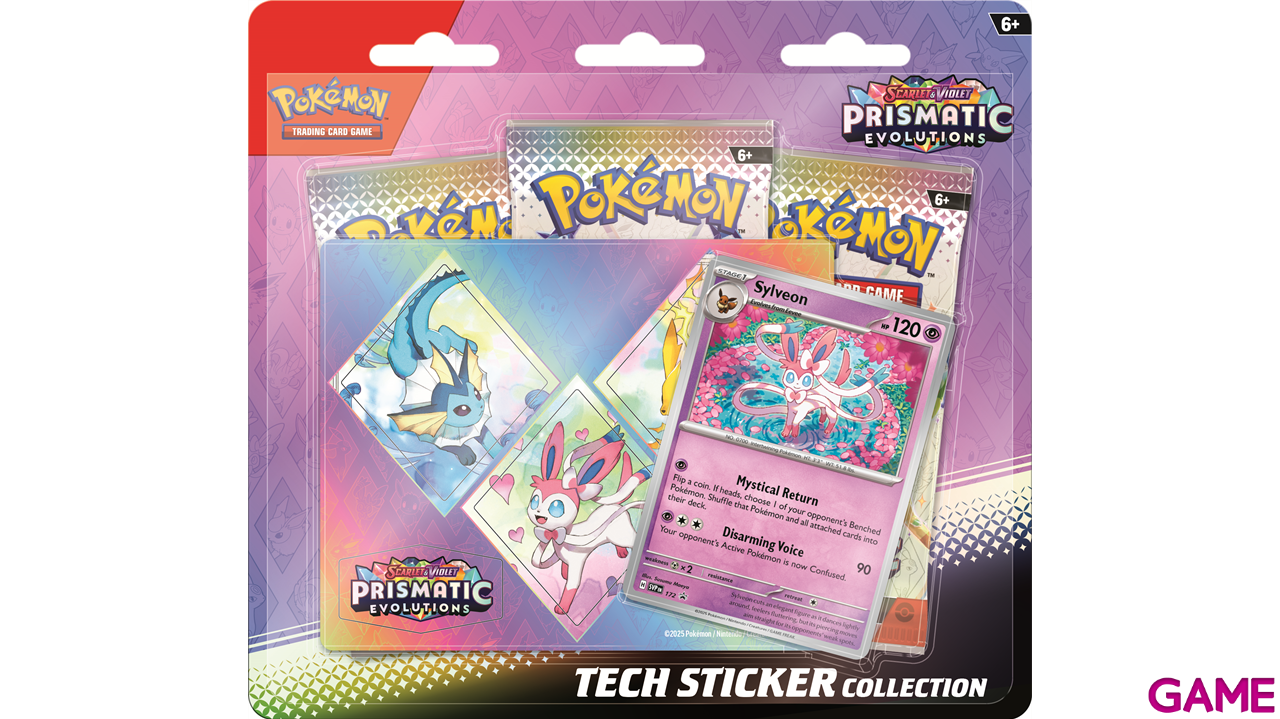 Pack de cartas con pegatinas especiales de Pokemon Escarlata y Purpura Evoluciones Prismáticas (In)-1