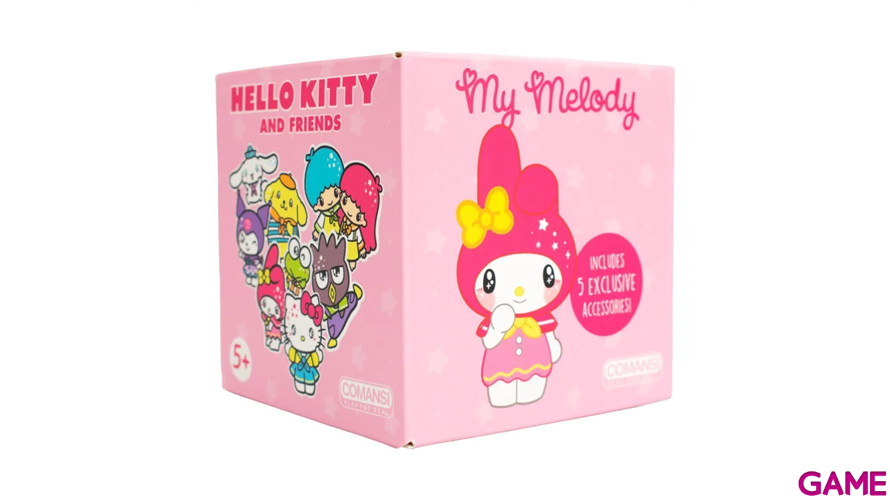 Figura Hello Kitty My Melody Kawaii + extras en caja-1