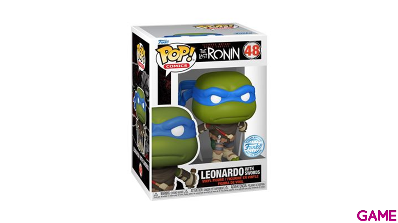Figura POP Comics: Tortugas Ninja Leonardo con espada-0