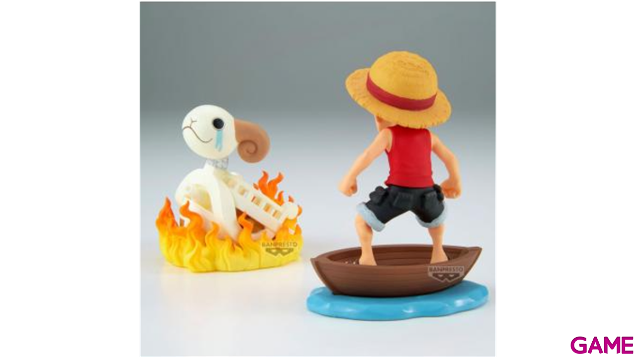 Figura One Piece Monkey.D.Luffy & Going Merry de 8 cm-0