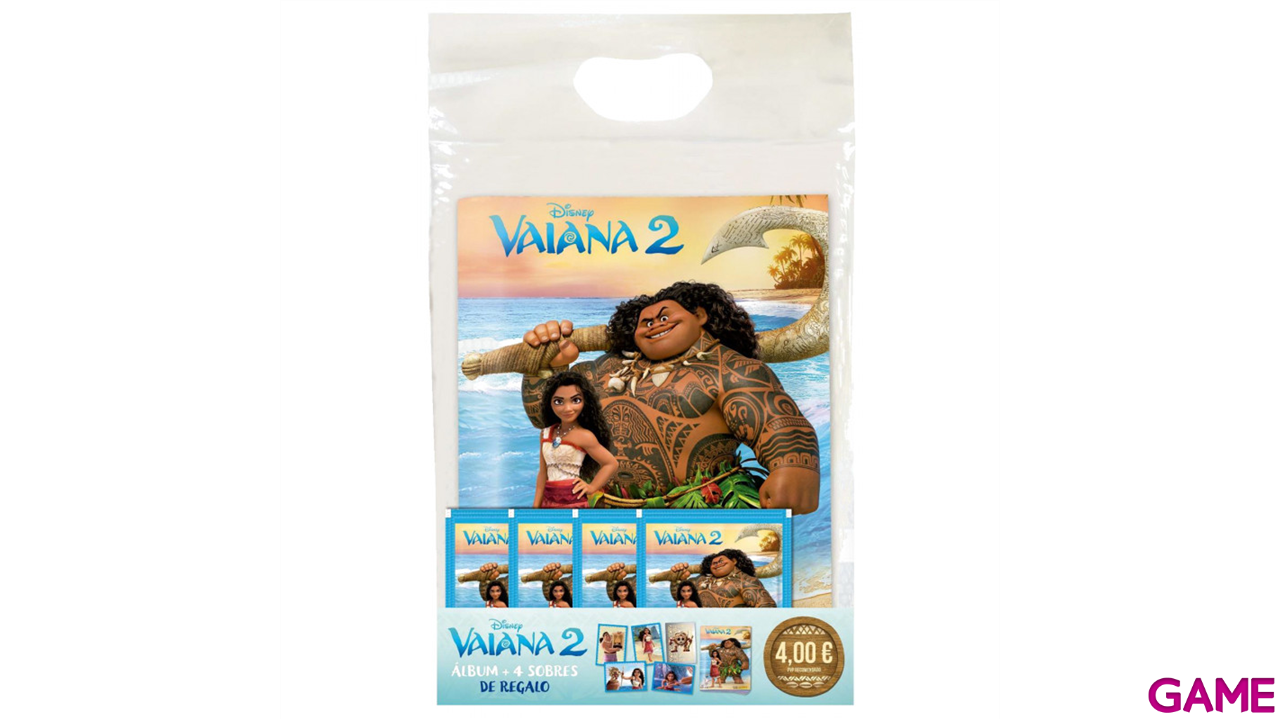Starter pack de cromos Disney Vaiana 2 ( Album + 4 Sobres)-0