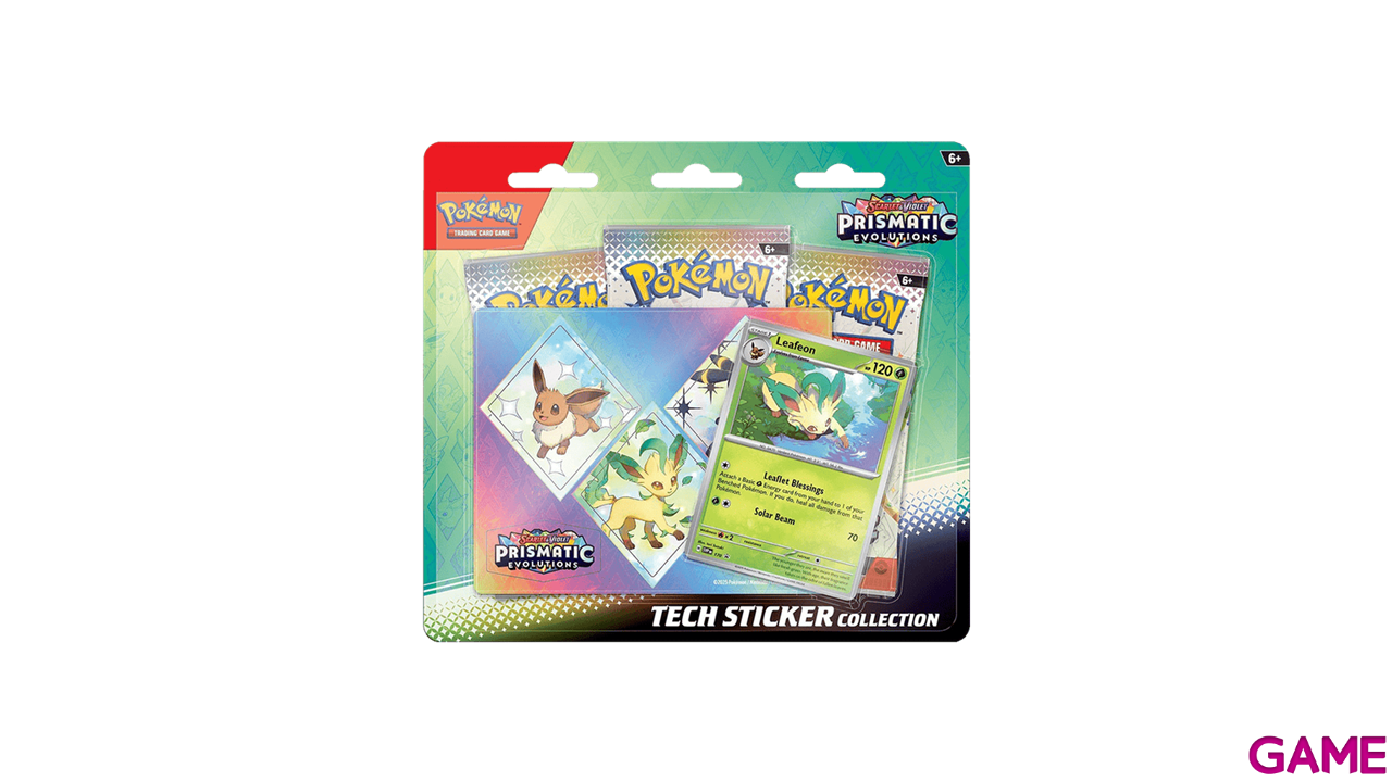 Pack de cartas con pegatinas especiales de Pokemon Escarlata y Purpura Evoluciones Prismáticas (Castellano)-1