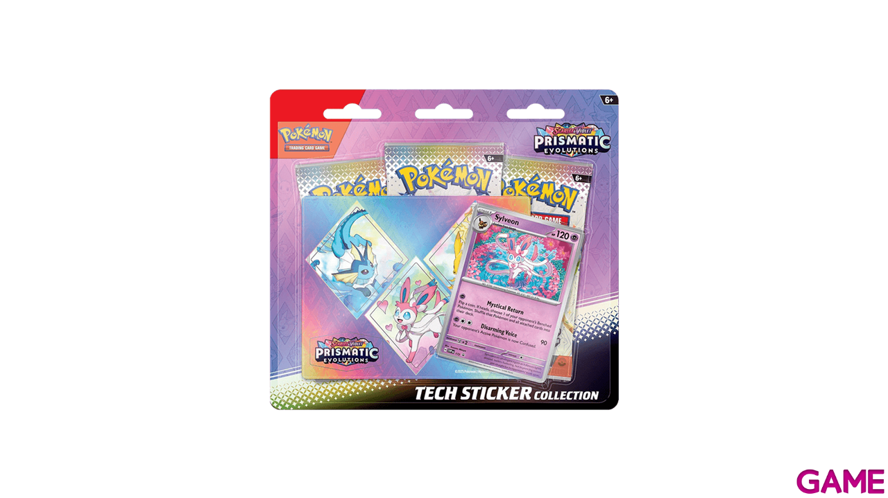 Pack de cartas con pegatinas especiales de Pokemon Escarlata y Purpura Evoluciones Prismáticas (Castellano)-3