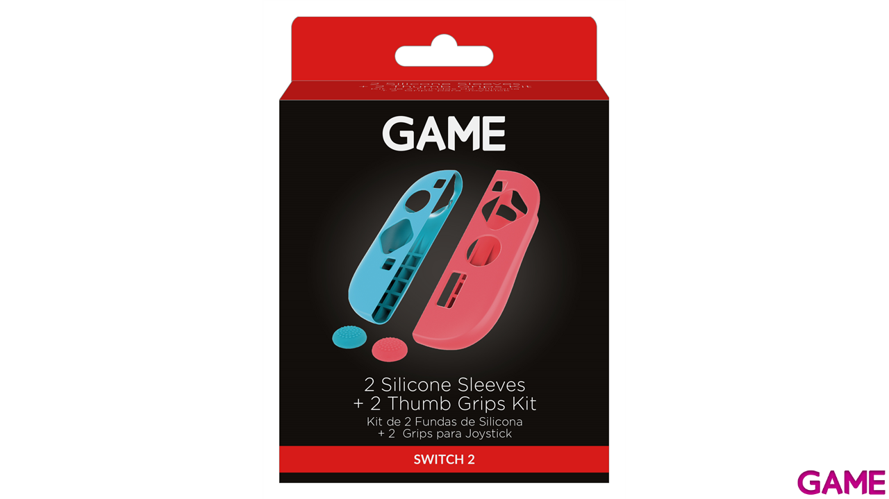 GAME GM-34230 Set de 2 Fundas de Silicona + 2 Grips para Joy-Con Switch2-0