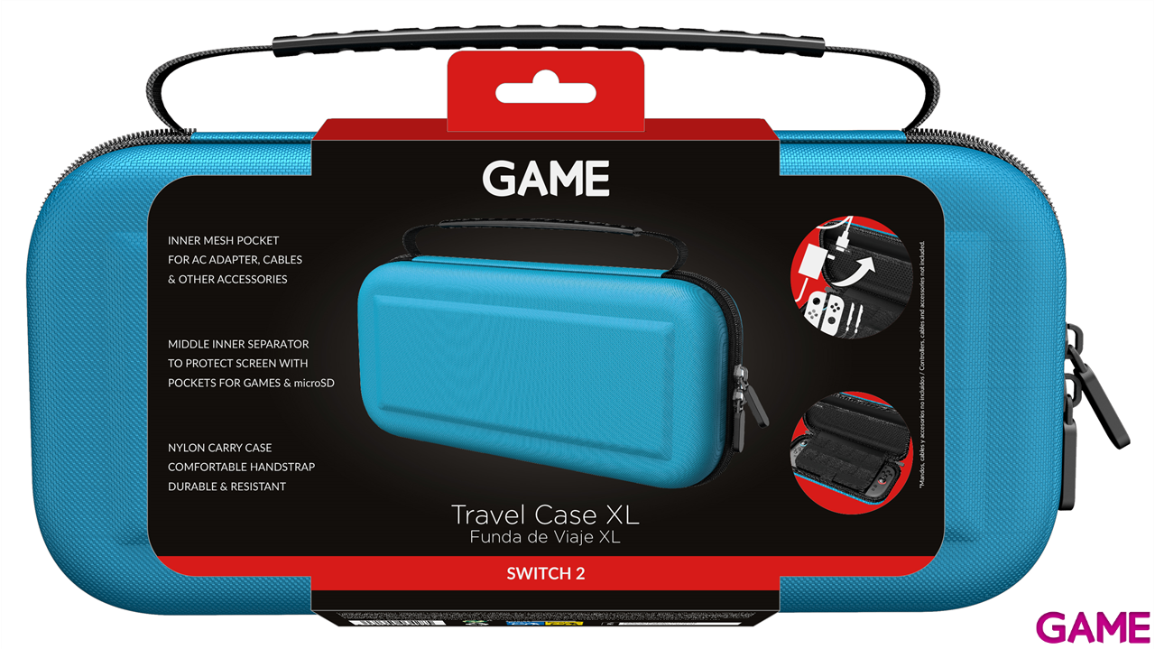 GAME GM-34285 Bolsa de transporte Azul para Switch2-1