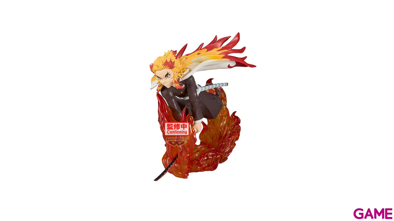 Figura Demon Slayer Kimetsu no Yaiba Vibration Stars Kyojuro Rengoku de 14 cm-0