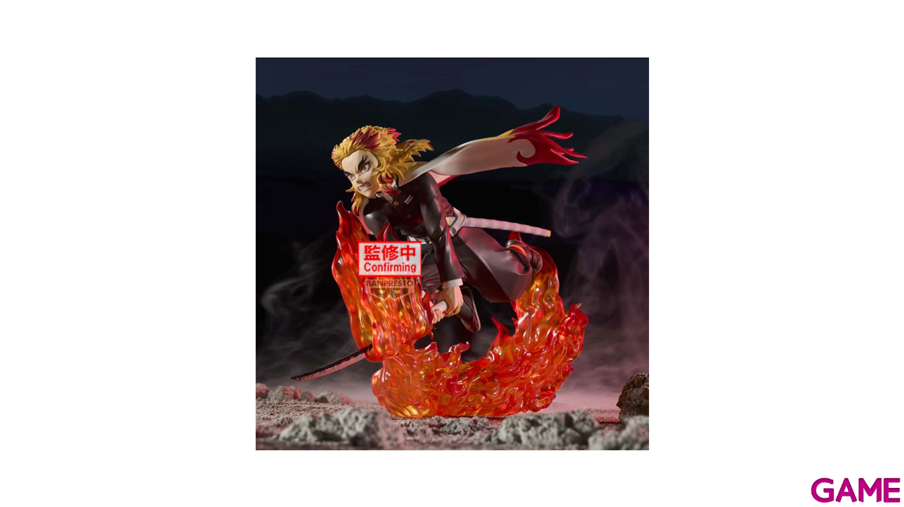 Figura Demon Slayer Kimetsu no Yaiba Vibration Stars Kyojuro Rengoku de 14 cm-1