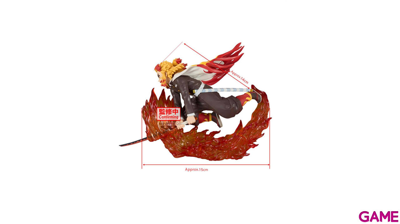Figura Demon Slayer Kimetsu no Yaiba Vibration Stars Kyojuro Rengoku de 14 cm-2
