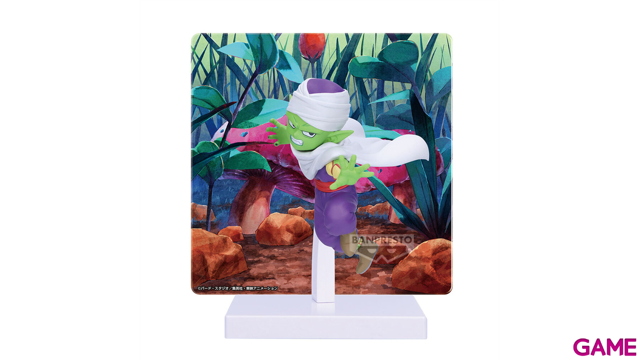 Figura Dragon Ball Daima Piccolo con panel de fondo de 8 cm-0