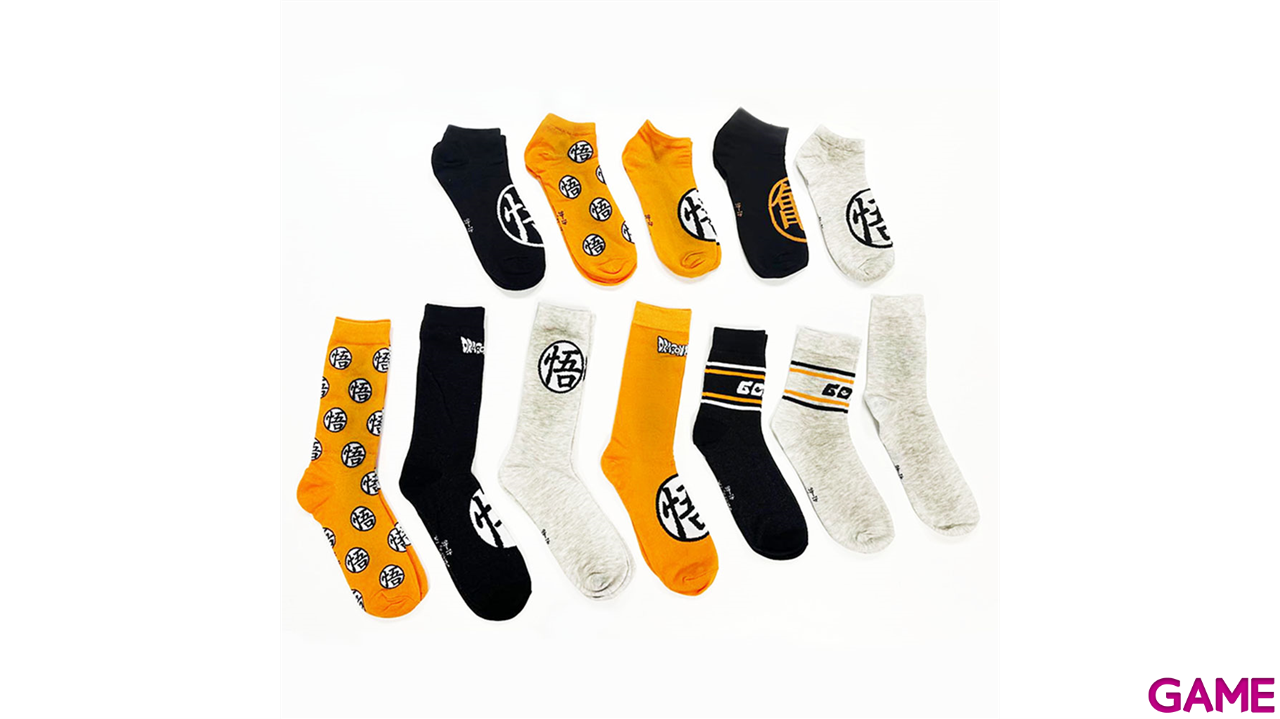 Caja regalo 12 pares de calcetines Dragon Ball talla 41/46-0