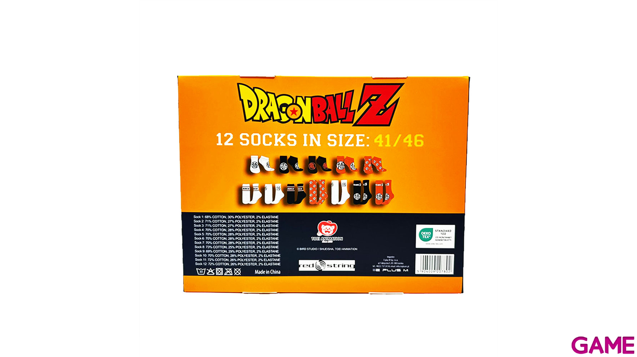 Caja regalo 12 pares de calcetines Dragon Ball talla 41/46-2
