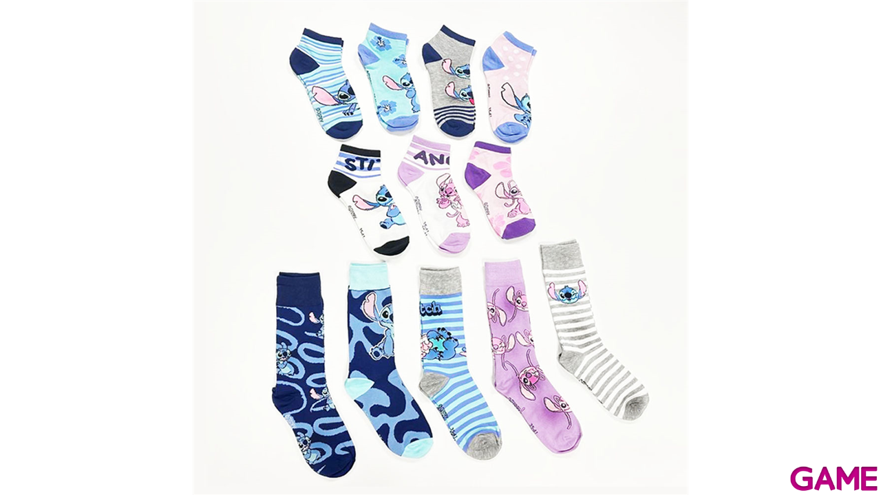 Caja regalo 12 pares de calcetines Stitch talla 35/41-0