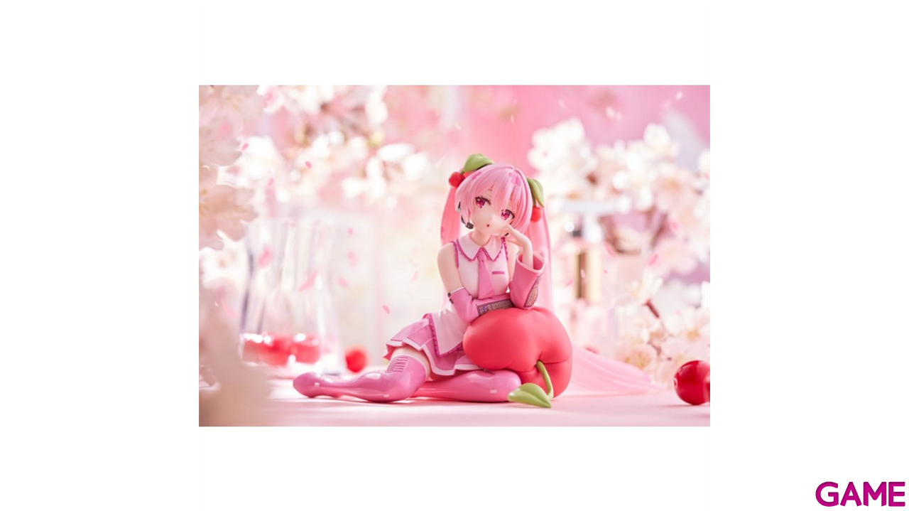 Figura Hatsune Miku Sakura Miku Cherry Cushion version de 13 cm-1