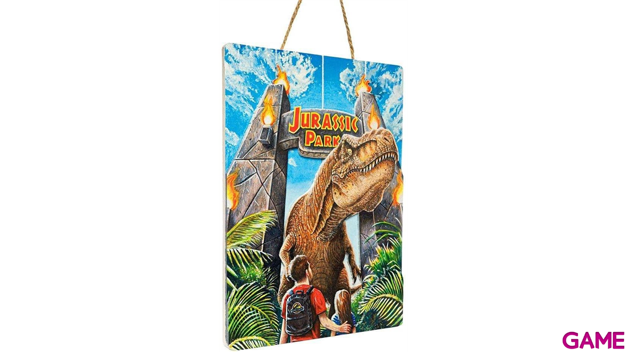 JURASSIC PARK REX ATTACK 35 X 45 CM WOODART 3D PRINT-1