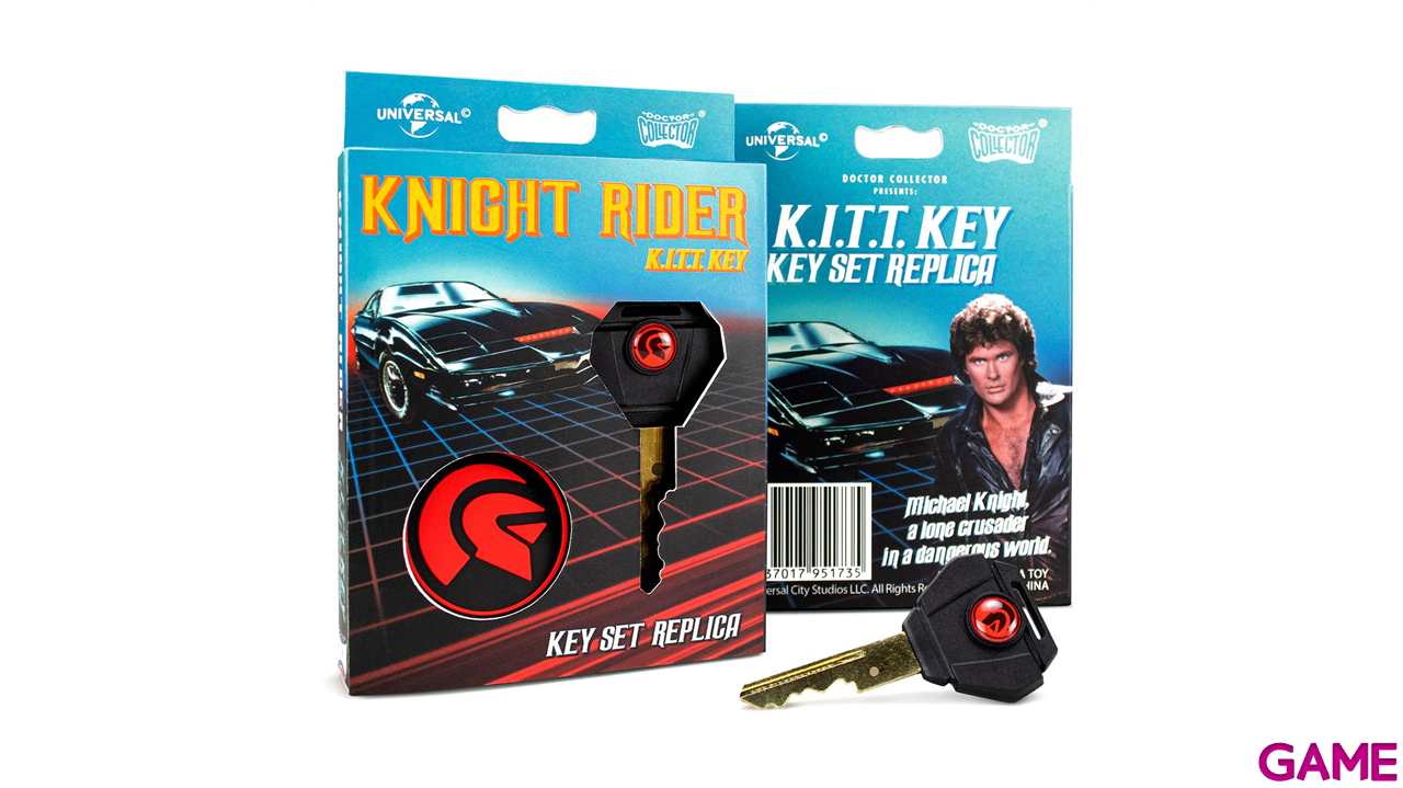 LLAVE DE KITT CON LLAVERO REPLICA 14 CM EL COCHE FANTASTICO-0
