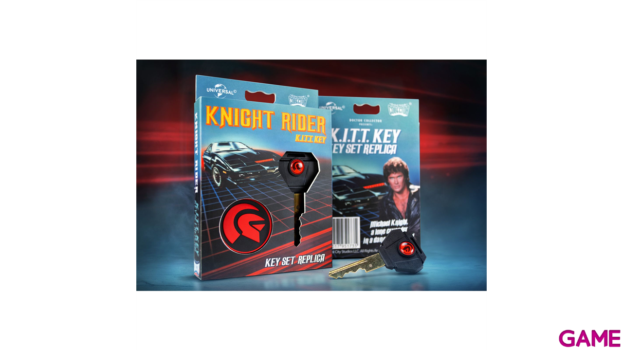 LLAVE DE KITT CON LLAVERO REPLICA 14 CM EL COCHE FANTASTICO-1