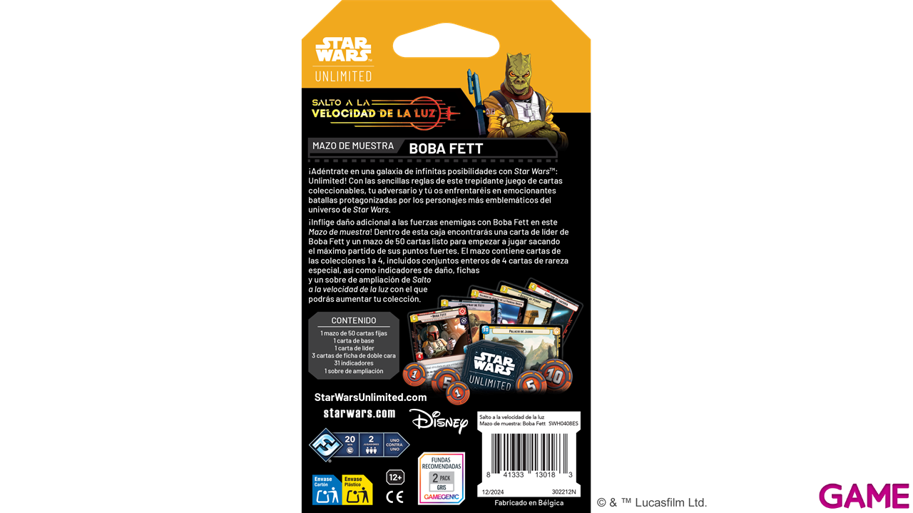 Mazo de cartas Star Wars Unlimited: Salto a la velocidad de la luz Boba Fett-5
