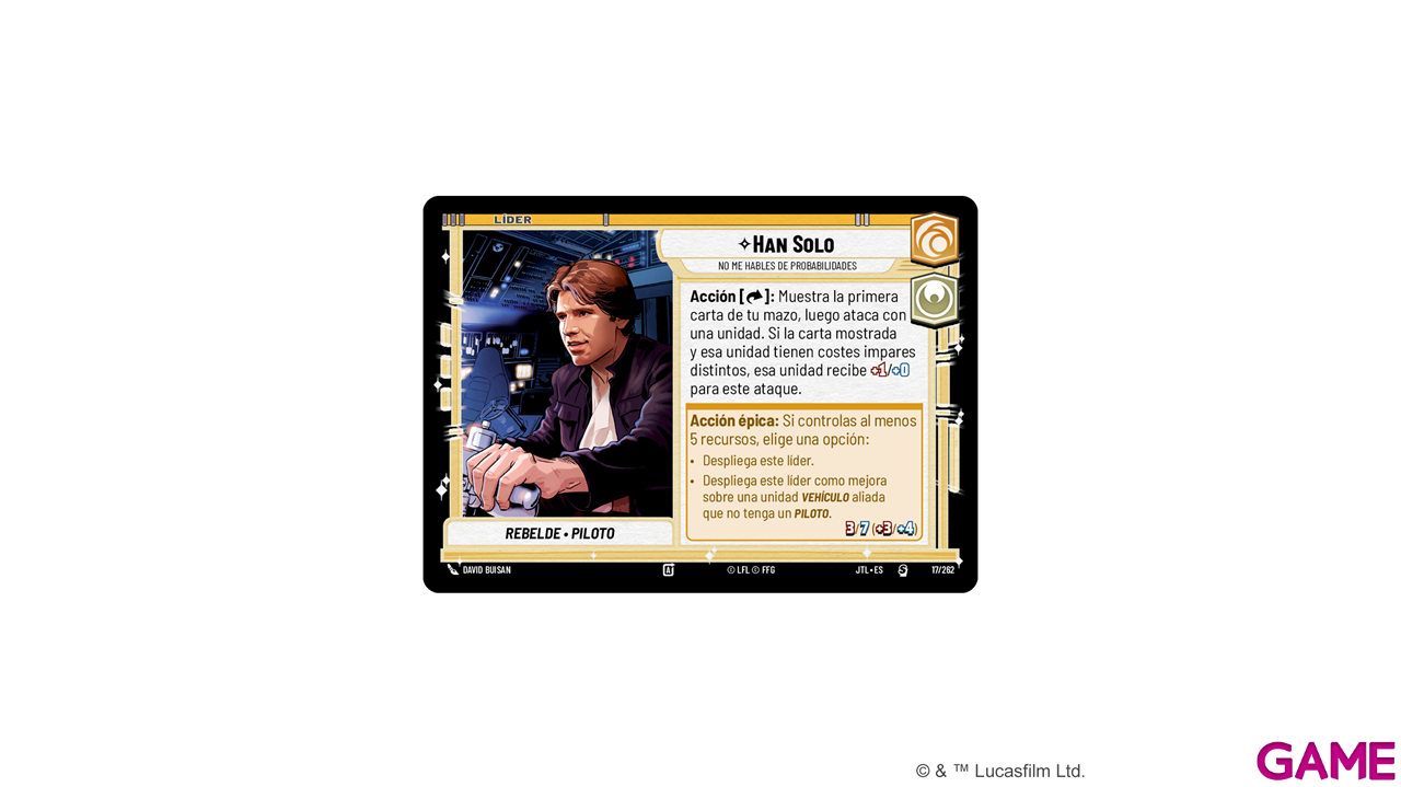 Mazo de cartas Star Wars Unlimited: Salto a la velocidad de la luz Han Solo-2