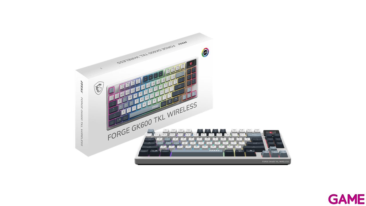 MSI Forge GK600 TKL Wireless Sky Spanish Layout - Teclado Gaming-4
