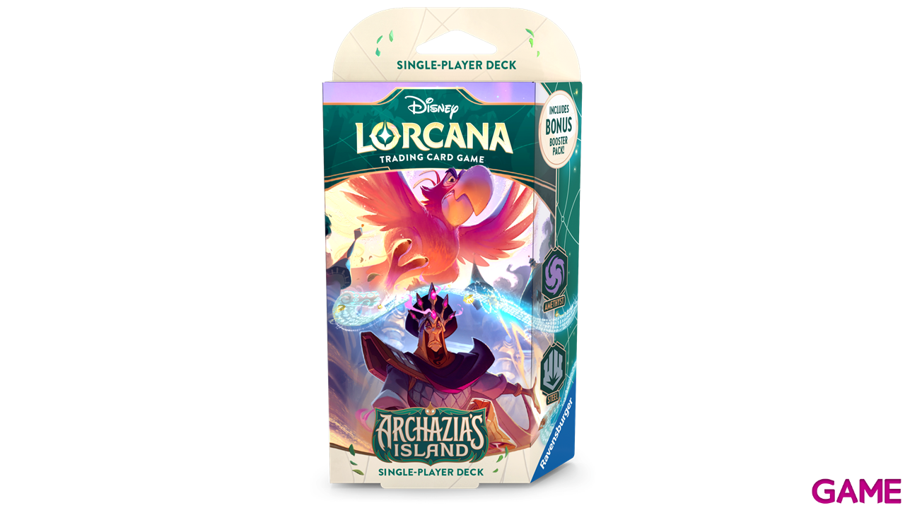 Disney Lorcana: Archazia´s Island Starter Deck A - Amethyst and Steel (inglés)-1