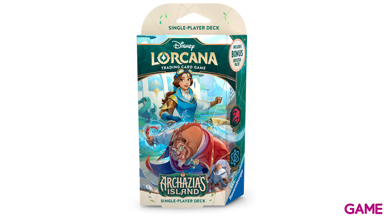 Disney Lorcana: Archazia´s Island Starter Deck B - Ruby and Sapphire (inglés)-1