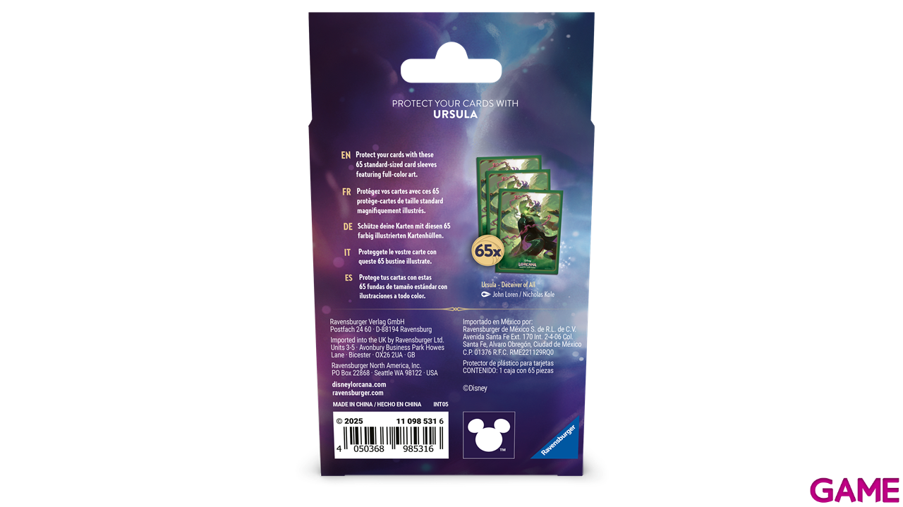 Disney Lorcana: Archazia´s Island Starter Card Sleeves B - Ursula - Deceiver of All-2