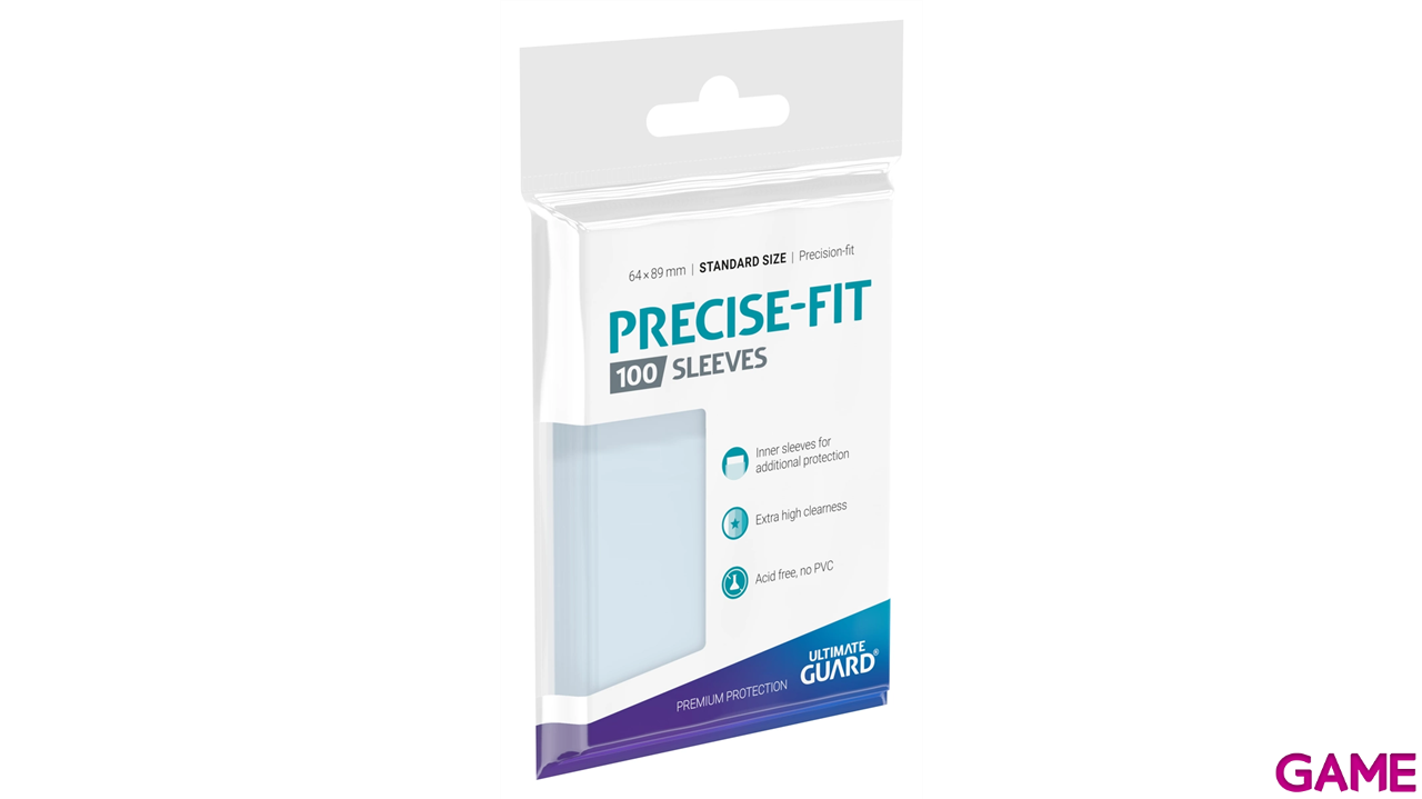 Fundas para cartas Ultimate Guard Precise-Fit Sleeves Tamaño Standard (100 uds)-3