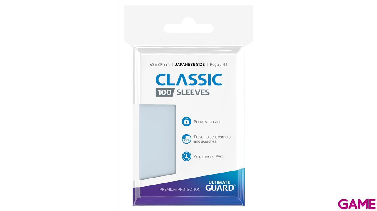 Fundas para cartas Ultimate Guard Classic Sleeves Tamaño cartas Japonesas (100 uds)-0