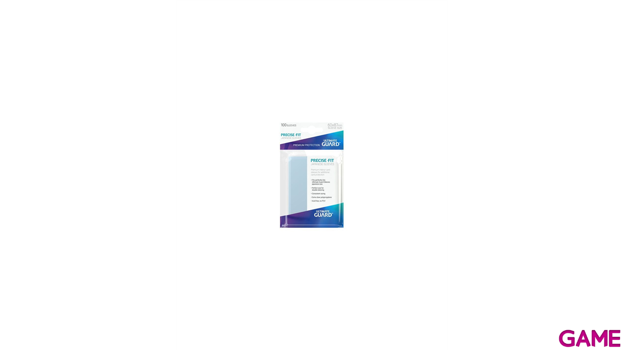 Fundas para cartas Ultimate Guard Precise-Fit Sleeves Tamaño cartas Japonesas (100 uds)-0