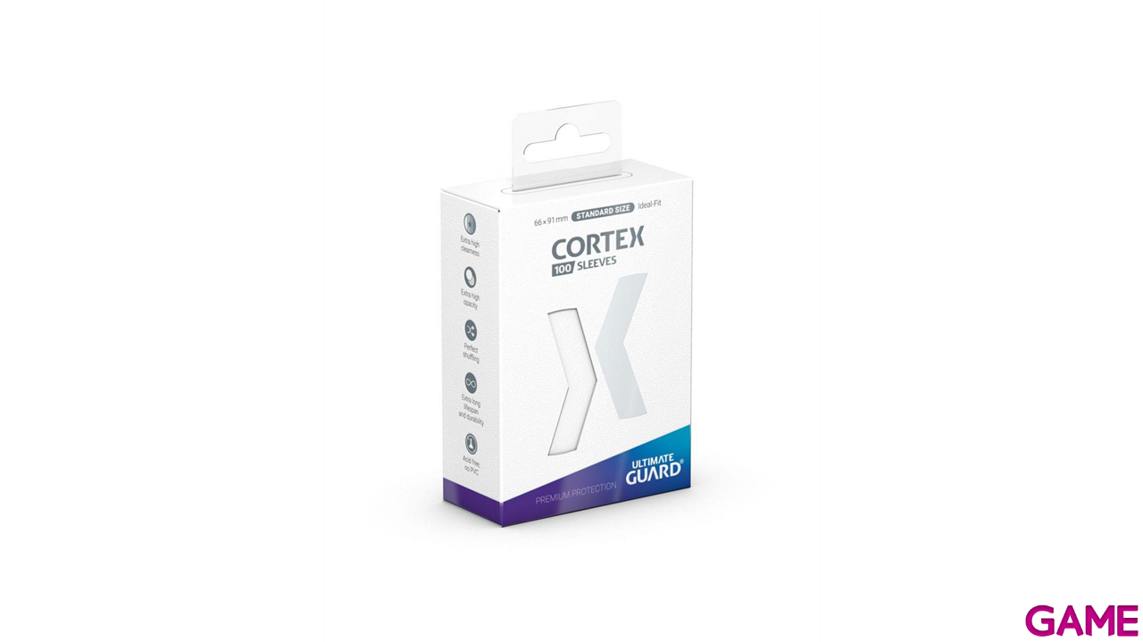Fundas para cartas Ultimate Guard Cortex Sleeves Tamaño Standard de color blanco (100 uds)-3