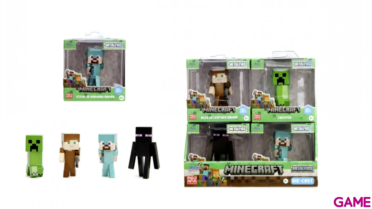 Figura de metal Minecraft de 7 cm (surtido)-0