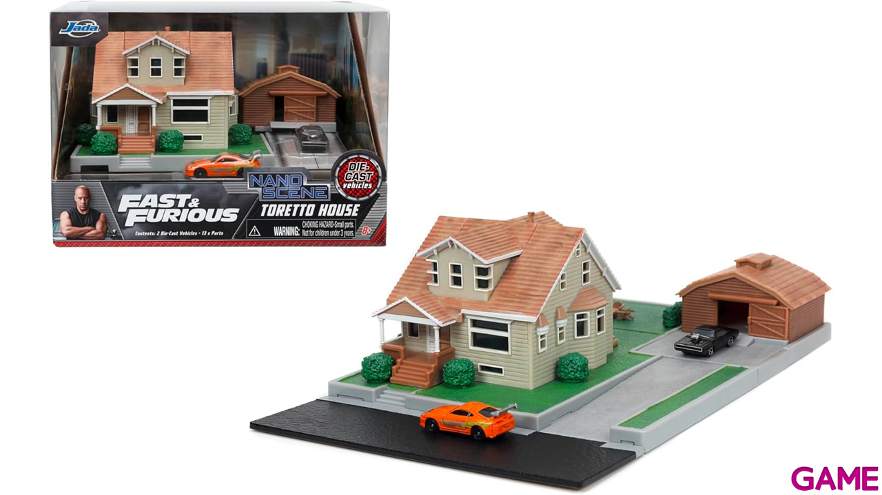 Diorama Fast & Furious Casa de Toretto con vehiculo-0