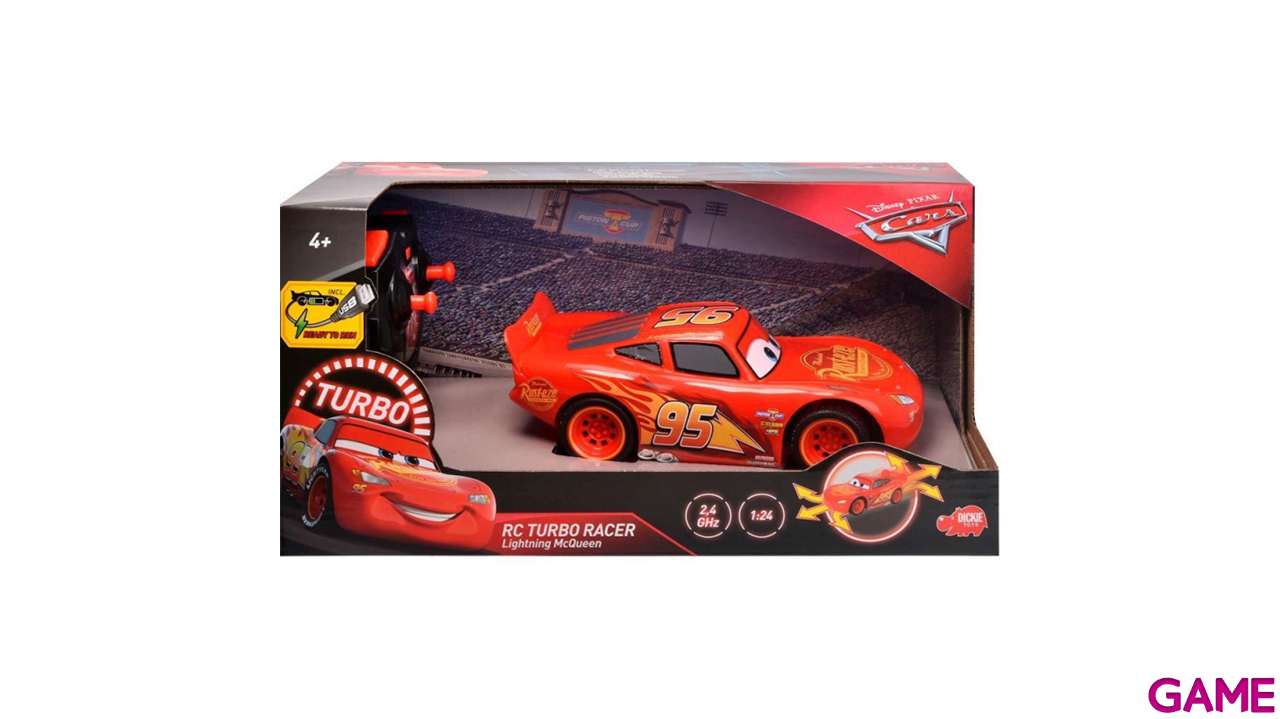 Coche de Radiocontrol Cars Rayo McQueen de 17 cm (escala 1/24)-1