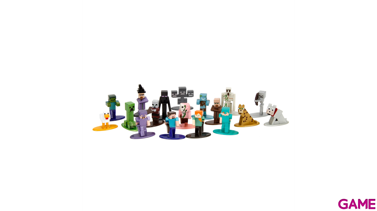 Pack de  18 figuras metalicas Minecraft  de 4 cm-2