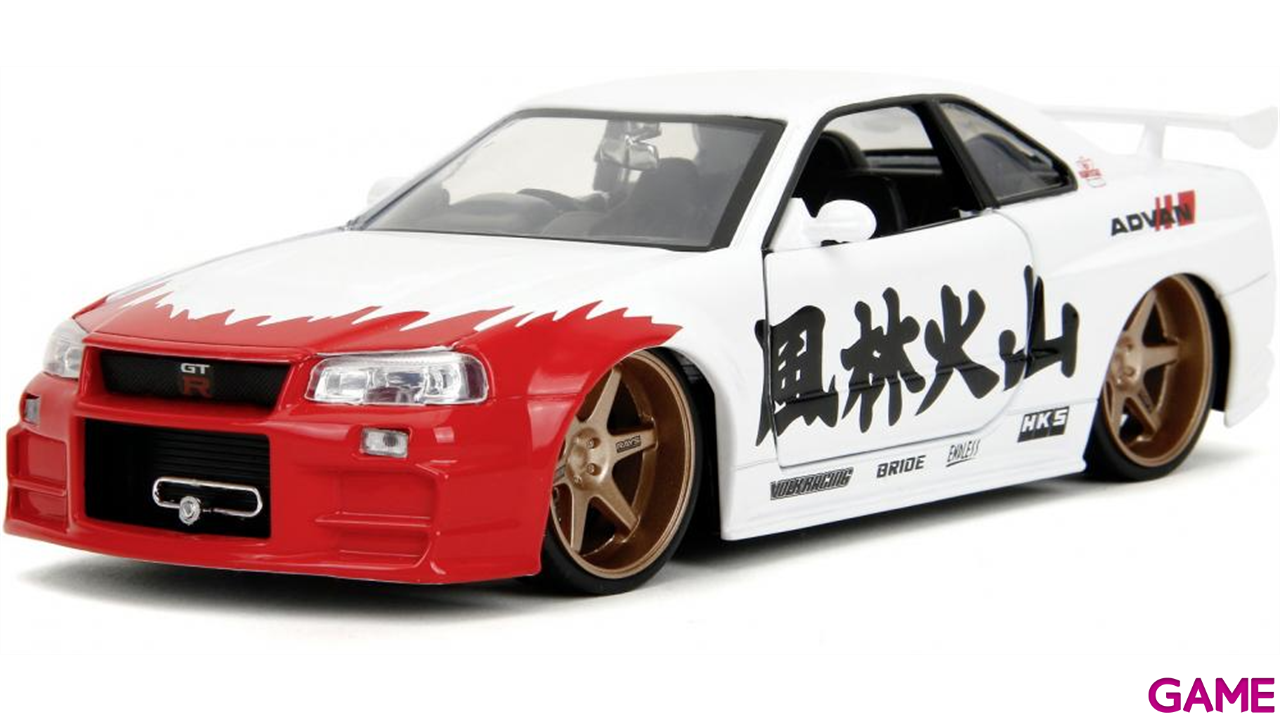 Pack Figura y Vehículo Street Fighter II Ryu and Nissan Skyline Gt-R Set (Escala 1/24)-2