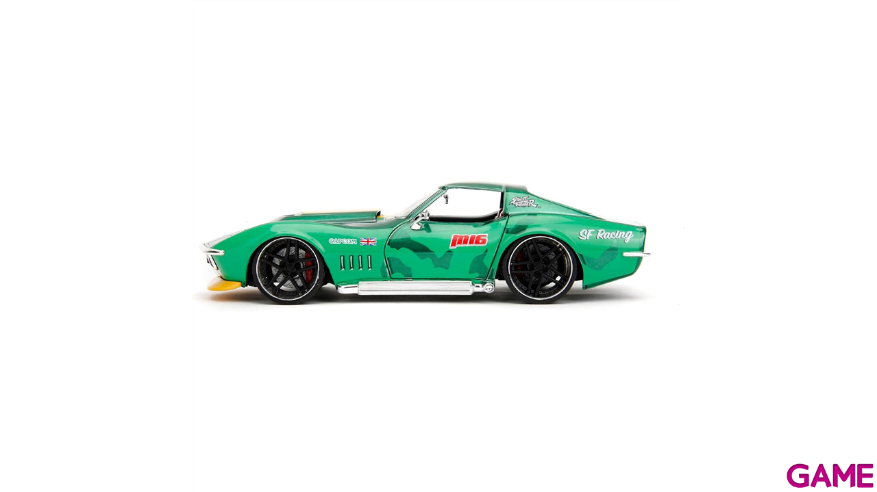 Pack Figura Y Vehiculo Street Fighter II Cammy and 1969 Chevrolet Corvette (Escala 1/24)-4