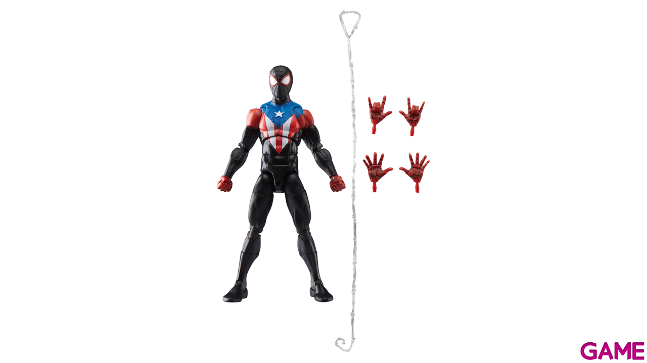 Figura Spiderman Marvel Legends Series Gamerverse Miles Morales (Traje Boricua) De 15 Cm-0