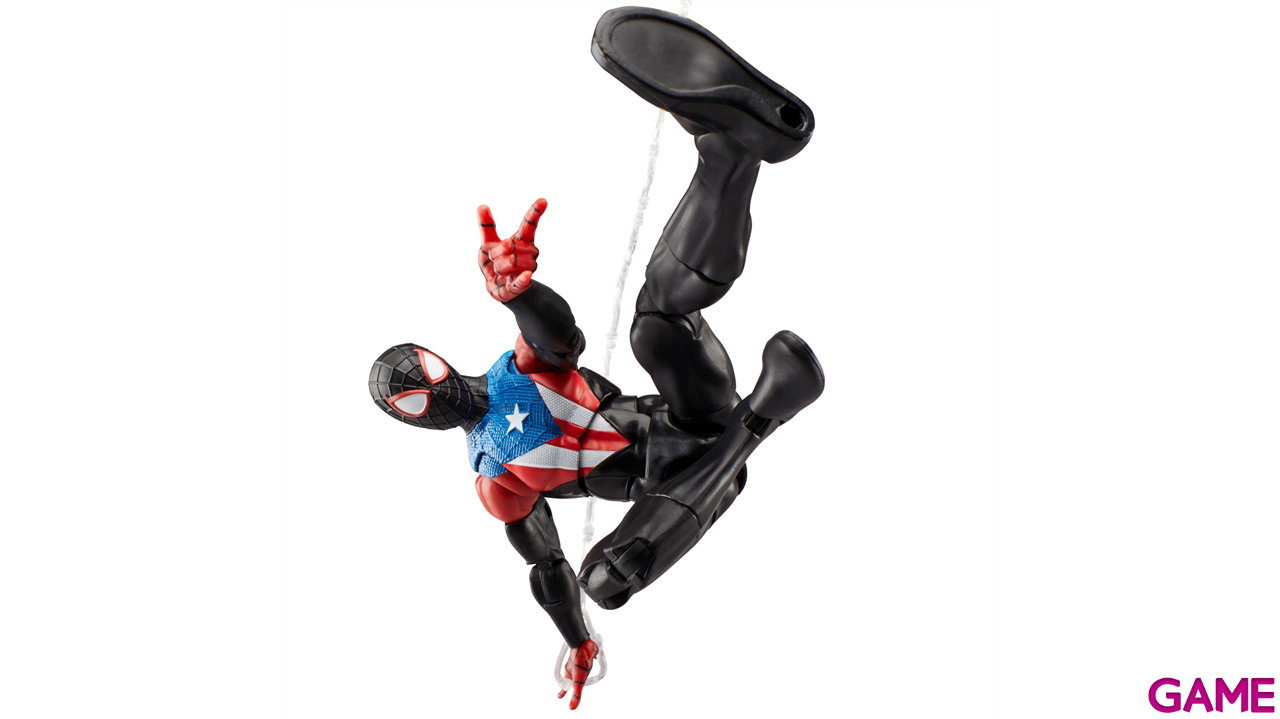 Figura Spiderman Marvel Legends Series Gamerverse Miles Morales (Traje Boricua) De 15 Cm-2