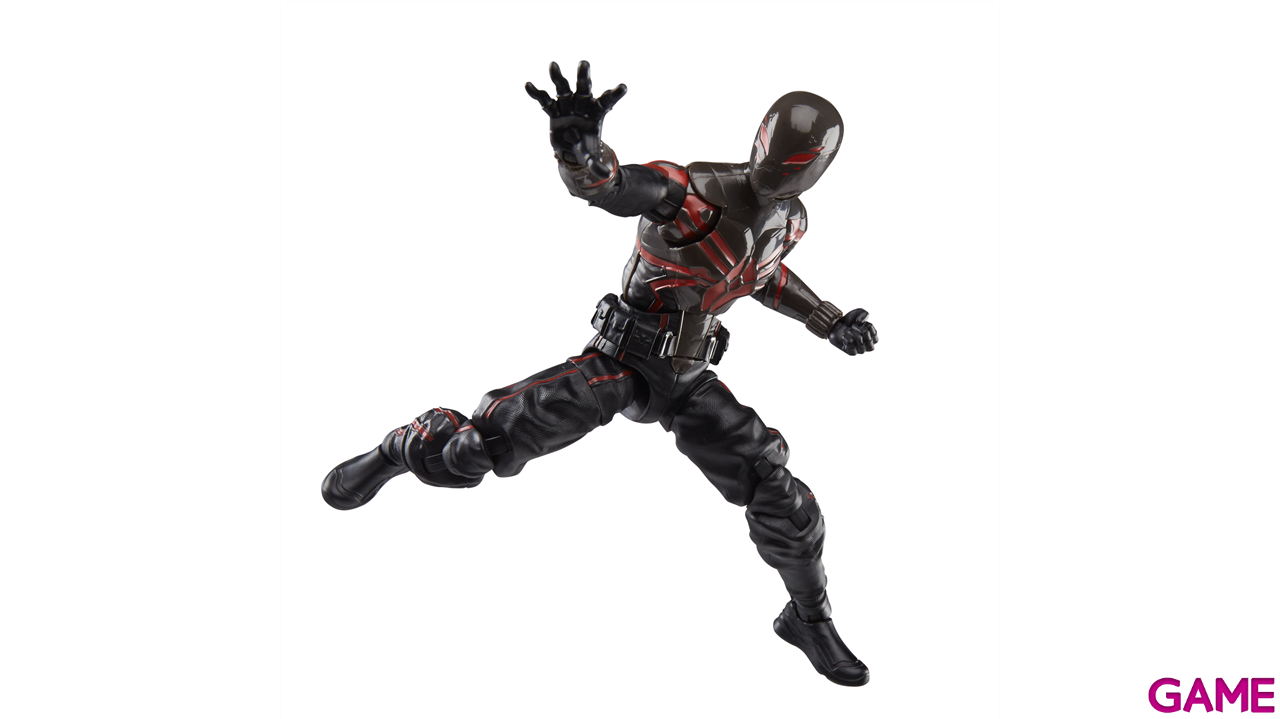 Figura Spiderman Marvel Legends Series Gamerverse Miles Morales (Traje Brooklyn 2099) De 15 Cm-9