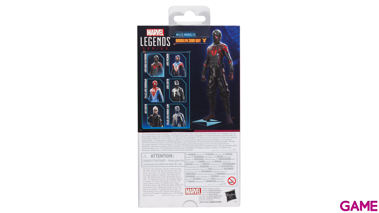 Figura Spiderman Marvel Legends Series Gamerverse Miles Morales (Traje Brooklyn 2099) De 15 Cm-1